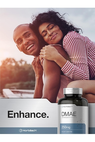 Horbaach Dmae Dimethylaminoethanol Bitartrate 250 Mg 200 Caps Aromasız