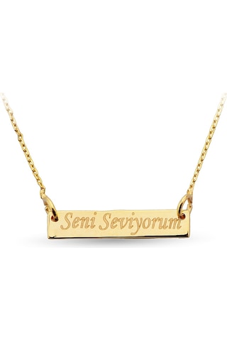 Seni Seviyorum Altın Kolye