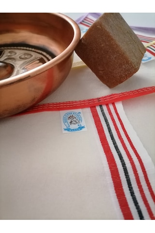 Eker Kırmızı Biyeli Kese Seti- 5 Adet-banyo Ve Duş Kesesi