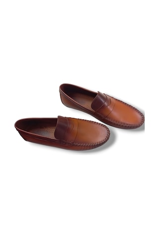 Growish Gr0174 Hakiki Deri Saraçlırok Model Erkek Loafer Ayakkabı Kahverengi