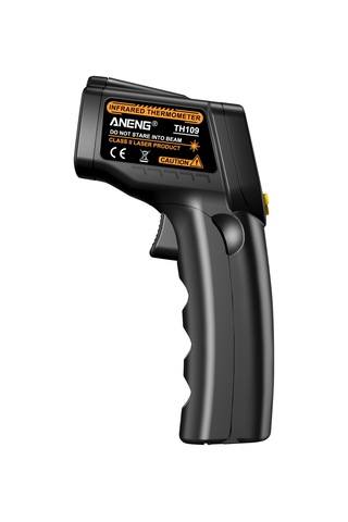 Yifomall Aneng Th109 El Tipi Kızılötesi Sıcaklık Ölçer - Dokunmadan Ölçüm, Lazer Konumlandırma, Lcd Ekran, -50 C/+400 C Aralığı, Siyah Pil Yok