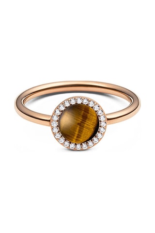 Audrey Ring Tiger Eye Rose Gold Pembe