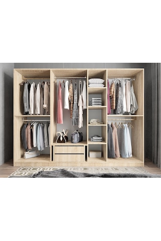 Harika 7 Kapaklı Dolap Gardırop MB - Ücretsiz Kurulum