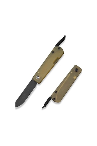 Civivi Slippy Sendy Milled Bead Blasted Yellow Ultem Handle Black Stonewashed Nitro-v Blade Kamp Çakı Sarı