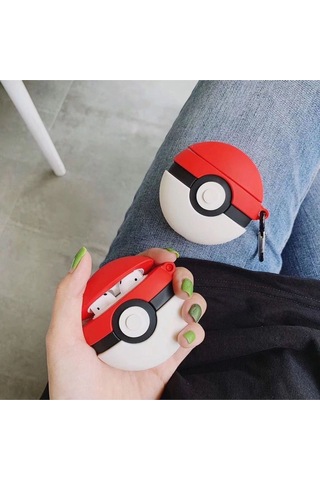 Airpods 4. Nesil İle Uyumlu Pokemon Topu Figürlü Silikon Kulaklık Kılıfı Kırmızı Belirtilmemiş Airpo Diğer
