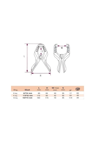 BULUT Mandal Tipi Plastik İşkence 4 inç Orta Boy 115*42 mm