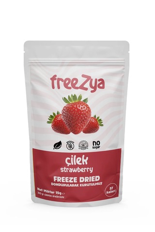 Freezya Freeze Dried Dondurularak Kurutulmuş Çilek - 15 Gr