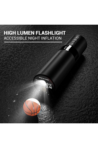 Xindoker 12 Psı Akıllı Spor Topu Pompa - Taşınabilir Kablosuz Sayısal Göstergeli, Fenerli, Futbol Basketbol İçin Lastik Uygun Değil