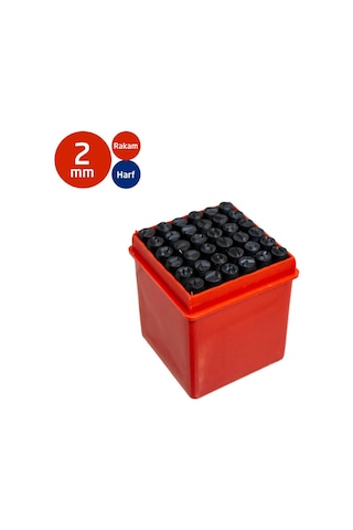 Partner Pt03040 Çelik Harf Rakam Zımba Takımı 2 Mm 36 Parça