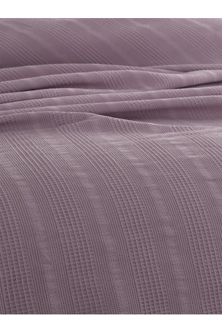 Tek Kişilik Waffle Pike 160x230cm, %100 Pamuk, Petek Tasarım, Lila Lila