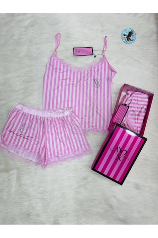 Victoria's Secret Bayan Yazlık Şortlu 2"li Pijama Takımı Soft Pembe