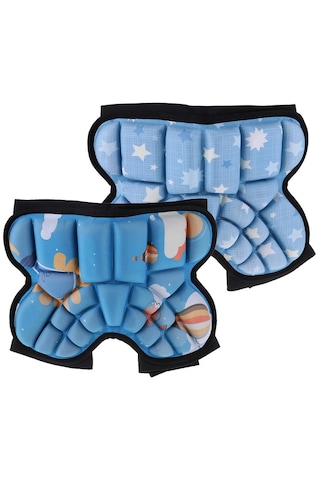 Homyl 3d Yastıklı Kalça Koruyucu Kısa Çocuk Butt Pad Mavi Mavi