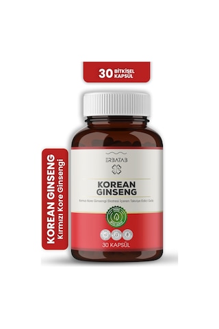 Erbatab Kırmızı Kore Ginsengi Eki Korean Ginseng 30 Kapsül
