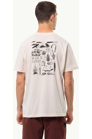 Jack Wolfskin Discover T M Erkek T-shirt-28373-krem Krem