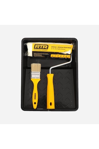 Rfr703 Hobi Boyacı Seti 3 Parça İç Ve Dış Cephe Rulosu, Kesme Fırcası, Boyacı Tavası