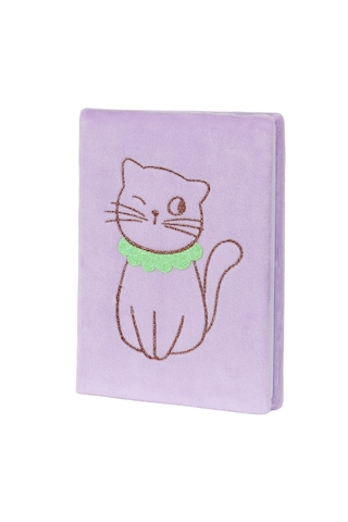 Pelüş Ve Eğlenceli Defter - Kedi Figürlü Lila