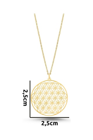 Gümüş Yaşam Çiçeği Kolye Gm36