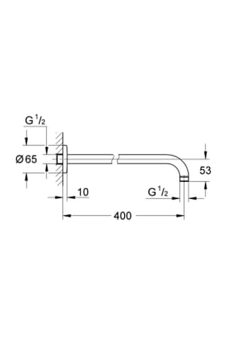 Grohe 27851000 New Tempesta Classıc Duş Başlığı Kolu 400 Mm Krom