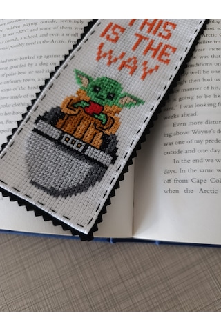 Yoda Temalı Kanaviçe Kitap Ayracı