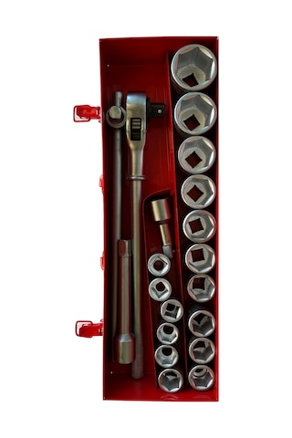 21 Parça 3/4" 6 Köşe Ağır Hizmet Lokma Takımı