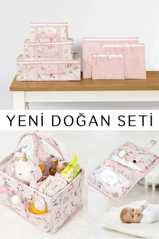 Yeni Doğan Seti- Bavul Organizer,bebek Genel Bakım Ve Alt Bakım Pembe
