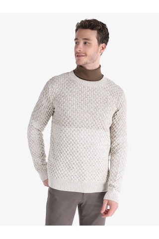Colin's Colins Regular Fit Triko Gri Erkek Kazak Cl1066048 Bej