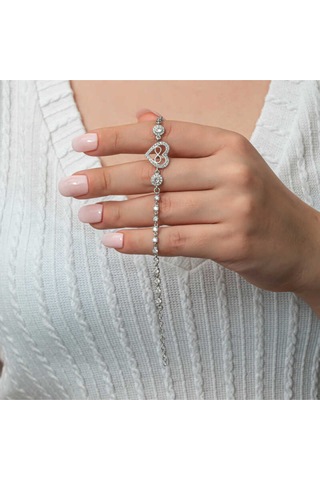 Casera's Gümüş Kalp Sonsuzluk Kadın Su Yolu Bileklik Csr2185652 Gümüş