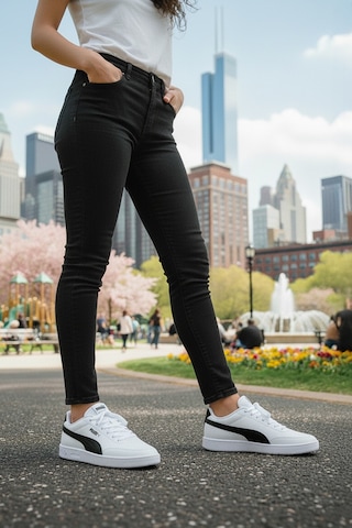 Puma Court Classic Clean Beyaz Kadın Sneaker 000000000102266983 Beyaz-sıyah