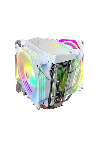 Rampage Octagon C60 Beyaz 2x120mm Argb Kule Tipi Islemci Sogutucu Çok Renkli