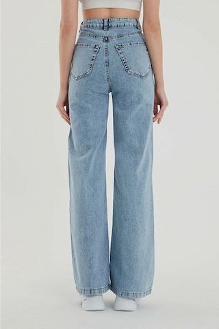 Woddi 2025 Mavi Kar Salaş Pantolon Jeans Likralı Esnek Kot Jnswrld Taş1