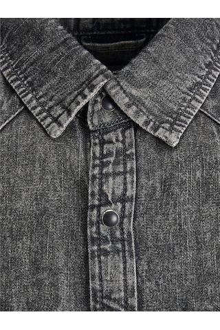 Jack & Jones Jack&Jones Siyah-Gri Erkek Kot Gömlek 12213202 Gri - Siyah