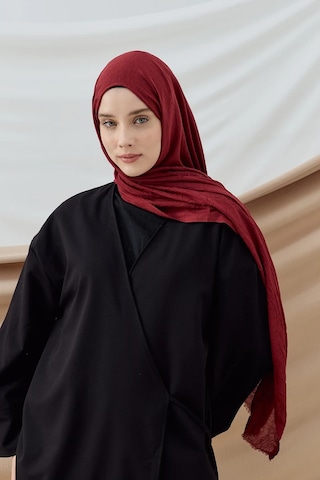Aminenesil Modakaşmir Bordo Bambu Şal