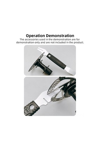 Folinda Bisiklet Disk Fren Tamirat Aracı - Multi Fonksiyonlu Disk Düzeltme Ve Piston Sıfırlama Anahtarı Siyah