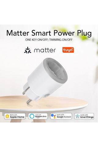 Geeksen Akıllı Wifi Soketli Adaptör 16a - Enerji Tüketim Ölçümü, Uzak Kumanda, Zamanlama Ve Senaryo Bağlantısı - Avrupa Standartı 85-250v