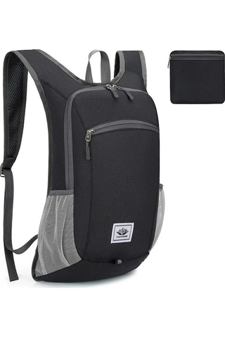 Besthome1 Hafif Katlanabilir Sırt Çantası - Su Geçirmez, Göz Alıcı Tasarım, Outdoor Aktivitelere Uygun Siyah Renk Siyah Siyah