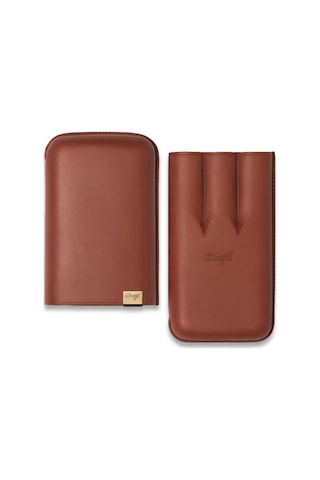 Davidoff Iconic Seri Deri Puro Kılıfı Kahve Gold 3lüi 64 Ring