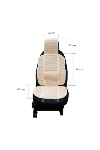 Oto Hasır Bambu Minder Ön Bej İkili Takım Bel Destekli Terletmez Wf-1053-bej 2 Adet