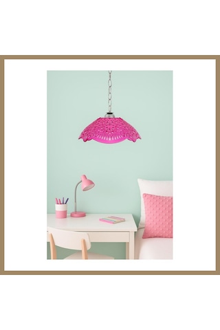 Bezos Pembe Akrilik Avize Modern Dekoratif Aydınlatma 35x35x12 Cm 22