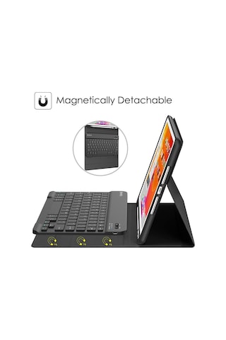 Samsung Galaxy Uyumlu Tab A9 Plus X210 Kılıf Kablosuz Klavyeli Kılıf Mobax Türkçe X213 X215 X217