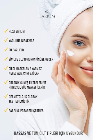 Harrem Nemlendirici Leke Karşıtı SPF50+ Güneş Kremi 50 ML