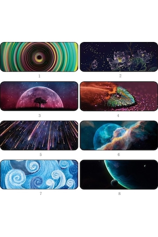 Ebitda 3 Galaksi Ağacı Kauçuk Mouse Pad - 300x800x1.5mm, Yumuşak, Aşınmaya Dayanıklı, Pürüzsüz Kenarlar, Büyük Masa Üzeri İçin 3 Galaksi Ağacı