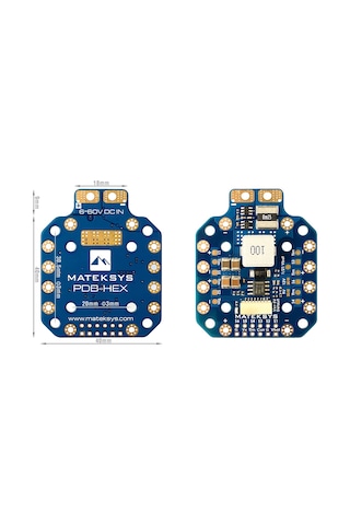 Matek Pdb-hex 12s W/ 264a Bec 5a Drone Güç Dağıtım Kartı