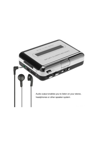 Geeksen Usb Kaset Çevirici: Kasetten Mp3/wav Dönüştürücü, Taşınabilir, Bilgisayar/usb İle Çalışır