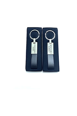 Ayleenayz Unisex Metal Kişiye Özel Çift Kombin Anahtarlığı