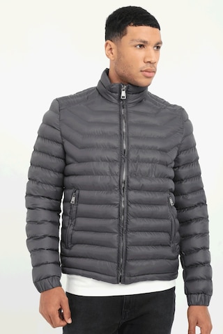 Dufy Antrasit Kapitone Slim Fit Erkek Mont-25289 Antrasit
