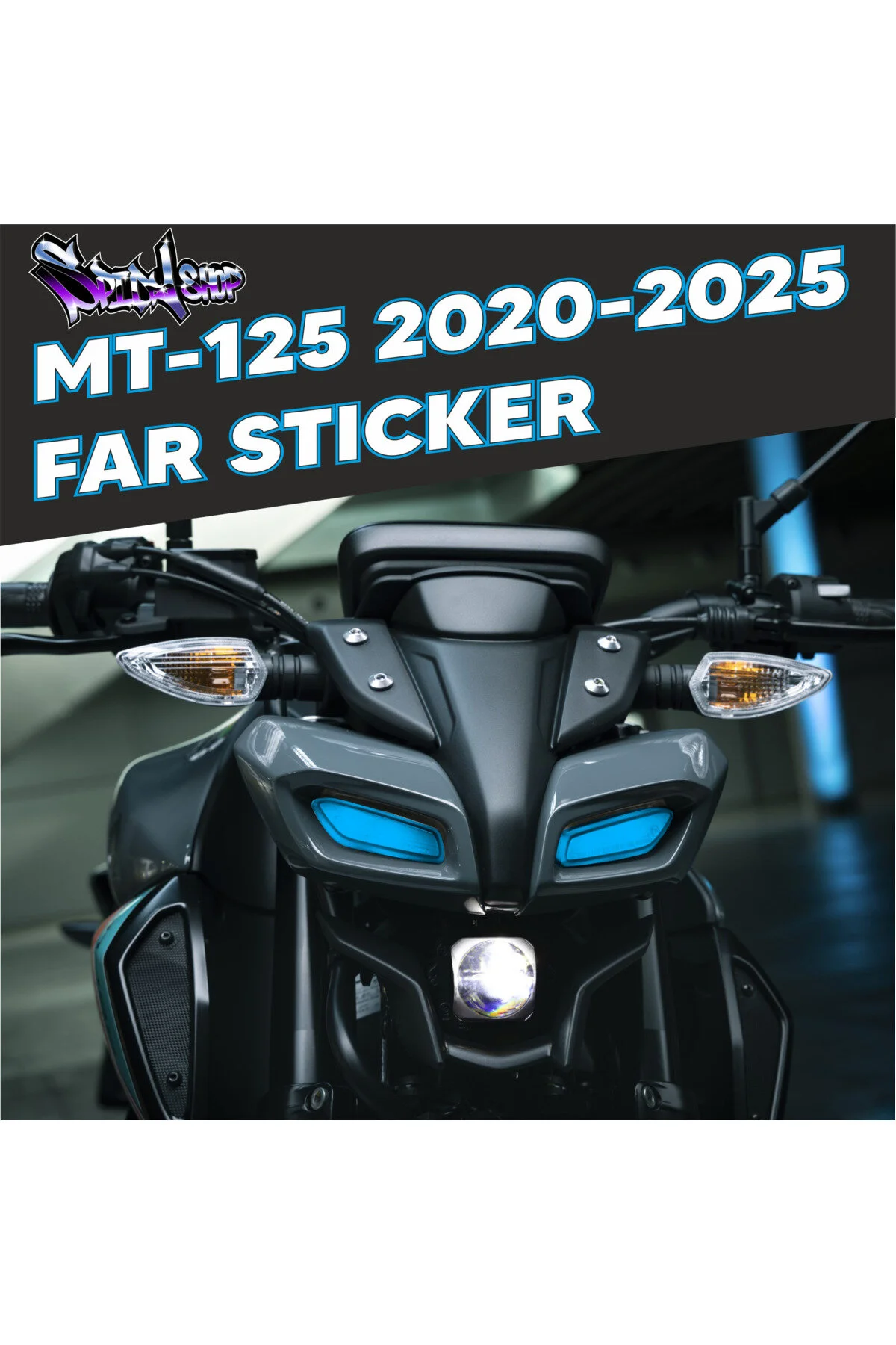 Mt-125 Mavi Far Sticker