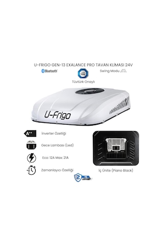 U-frigo Araç Tavan Park Kliması 24v 21 Amper Gen-13 Exalance Pro Tır,kamyon,kamyonet,iş Makinesi