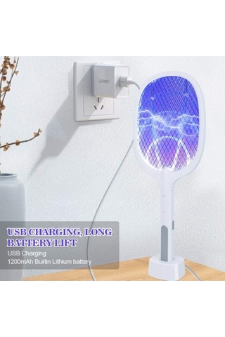 Şarjlı Uv Masa Üstü Sivrisinek Öldürücü Raket