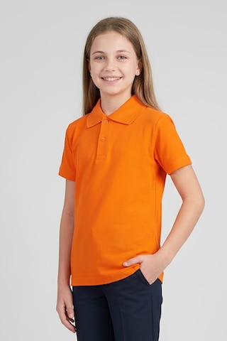 Modanino Kız Çocuk T-shirt %100 Pamuk Ve Okul Tarz 6-16 Yaş 12784mrt Turuncu