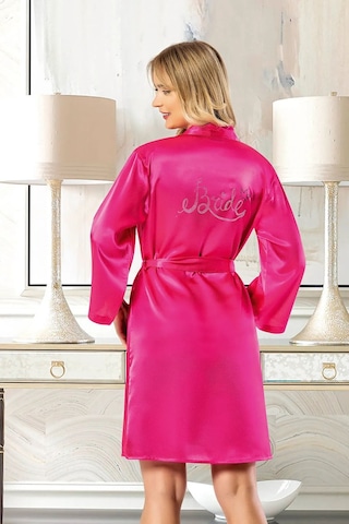 Faal 5910 Kadın Saten Bride Sabahlık-fuşya Fuşya